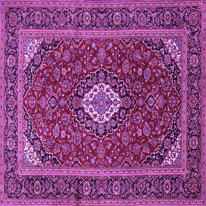 Square Medallion Purple Traditional Rug, tr2123pur