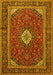 Medallion Yellow Traditional Rug, tr2123yw