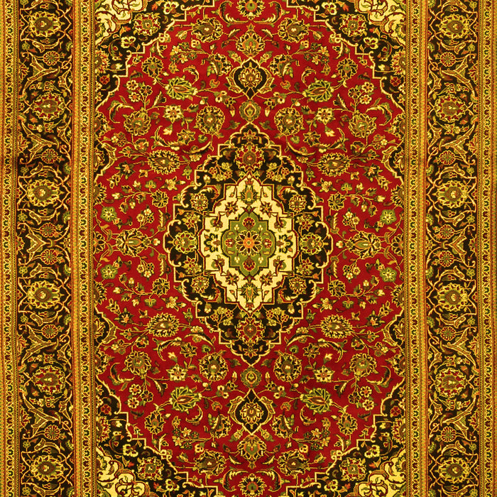 Medallion Yellow Traditional Rug, tr2123yw