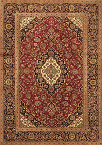 Medallion Brown Traditional Rug, tr2123brn