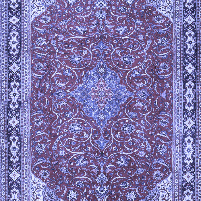 Machine Washable Persian Blue Traditional Rug, wshtr2124blu