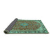 Sideview of Persian Turquoise Traditional Rug, tr2124turq