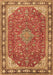 Machine Washable Persian Brown Traditional Rug, wshtr2124brn