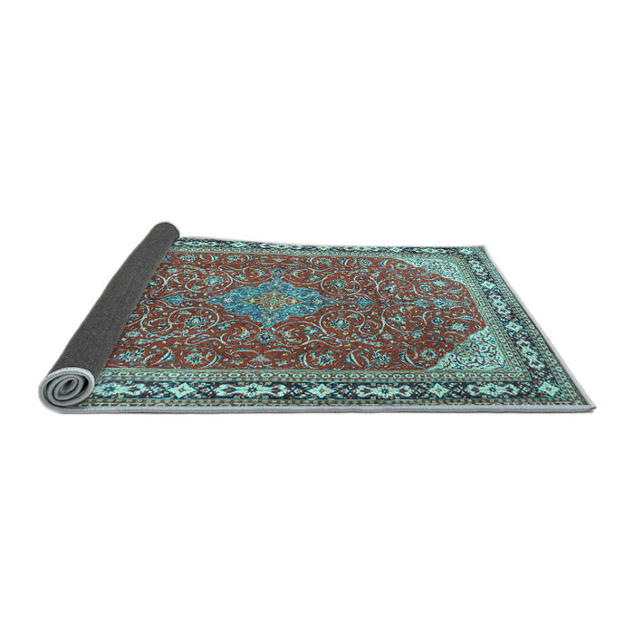 Sideview of Persian Light Blue Traditional Rug, tr2124lblu