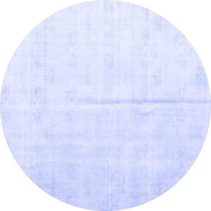 Round Persian Blue Traditional Rug, tr2125blu