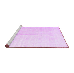 Sideview of Machine Washable Persian Purple Traditional Area Rugs, wshtr2125pur