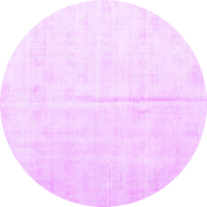 Round Persian Purple Traditional Rug, tr2125pur