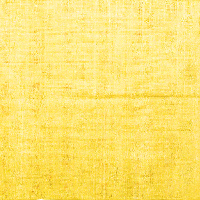Square Machine Washable Persian Yellow Traditional Rug, wshtr2125yw