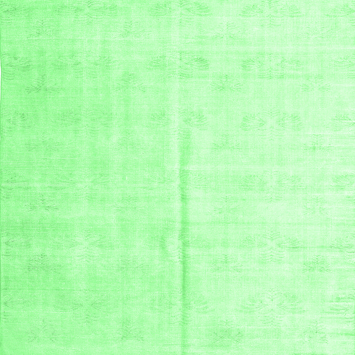 Square Machine Washable Persian Emerald Green Traditional Area Rugs, wshtr2125emgrn