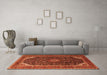 Machine Washable Persian Orange Traditional Area Rugs in a Living Room, wshtr2126org