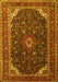 Machine Washable Persian Yellow Traditional Rug, wshtr2126yw