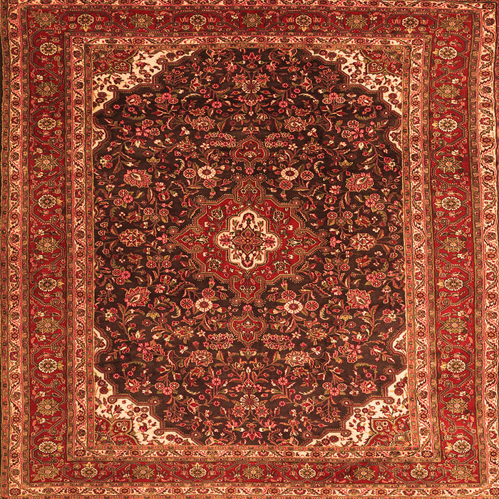 Serging Thickness of Persian Orange Traditional Rug, tr2126org