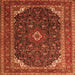 Serging Thickness of Persian Orange Traditional Rug, tr2126org