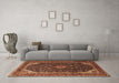 Machine Washable Persian Brown Traditional Rug in a Living Room,, wshtr2126brn