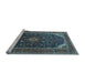 Sideview of Machine Washable Persian Light Blue Traditional Rug, wshtr2126lblu