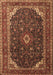 Machine Washable Persian Brown Traditional Rug, wshtr2126brn