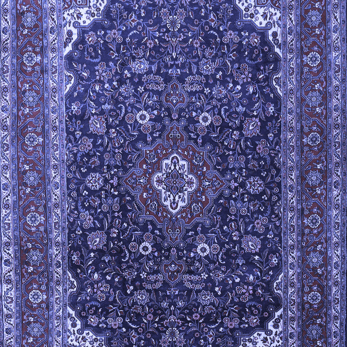 Machine Washable Persian Blue Traditional Rug, wshtr2126blu