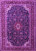 Machine Washable Persian Purple Traditional Area Rugs, wshtr2126pur