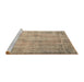 Sideview of Machine Washable Traditional Dark Almond Brown Rug, wshtr2127