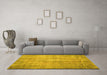 Machine Washable Persian Yellow Traditional Rug in a Living Room, wshtr2127yw