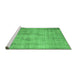 Sideview of Machine Washable Persian Emerald Green Traditional Area Rugs, wshtr2127emgrn