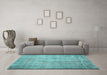 Machine Washable Persian Light Blue Traditional Rug in a Living Room, wshtr2127lblu