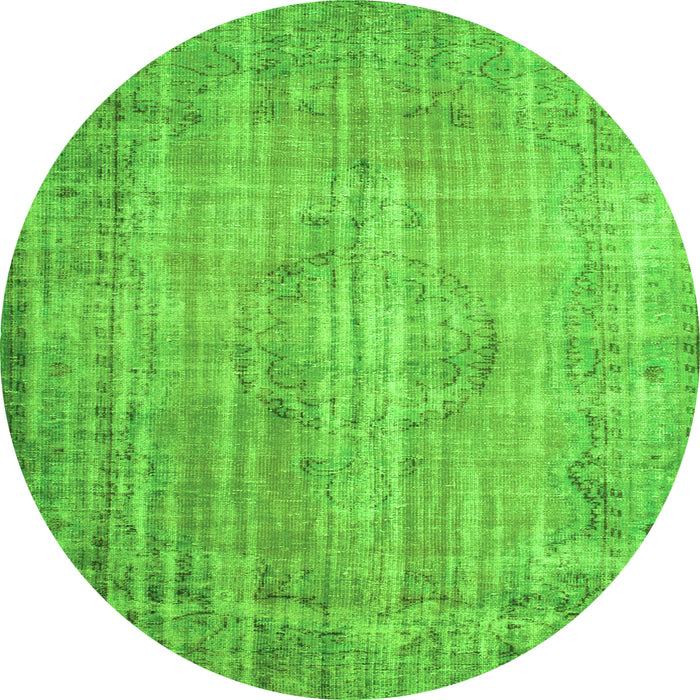 Square Persian Green Traditional Rug, tr2127grn