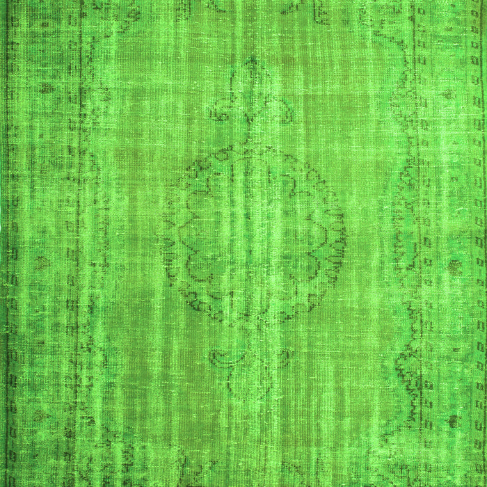 Serging Thickness of Machine Washable Persian Green Traditional Area Rugs, wshtr2127grn