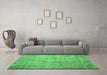 Machine Washable Persian Emerald Green Traditional Area Rugs in a Living Room,, wshtr2127emgrn