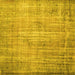 Square Persian Yellow Traditional Rug, tr2127yw
