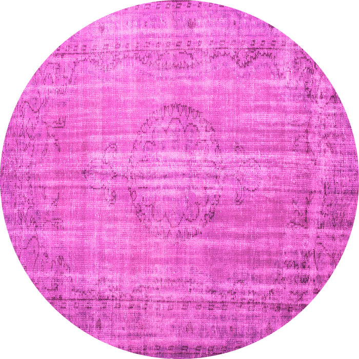 Round Persian Pink Traditional Rug, tr2127pnk