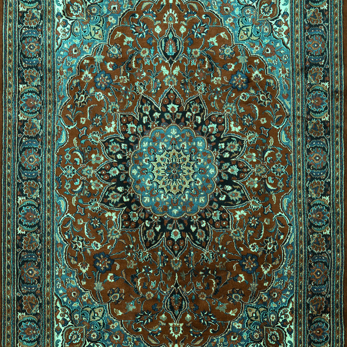 Medallion Turquoise Traditional Rug, tr2128turq