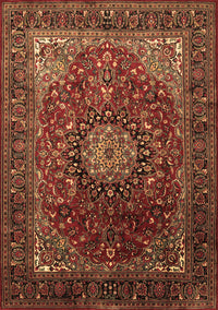 Medallion Brown Traditional Rug, tr2128brn