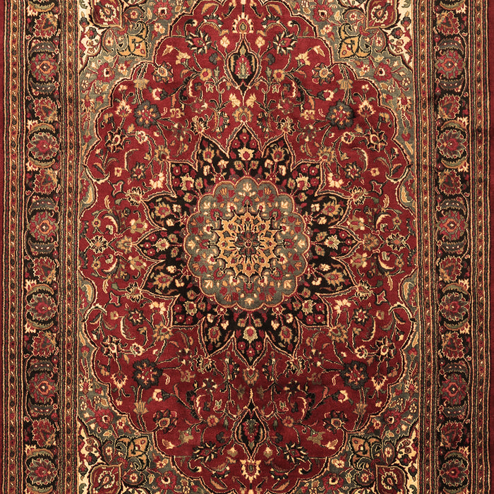 Medallion Brown Traditional Rug, tr2128brn