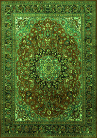 Medallion Green Traditional Rug, tr2128grn