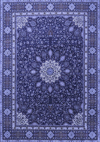 Medallion Blue Traditional Rug, tr2129blu