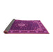 Sideview of Medallion Pink Traditional Rug, tr2129pnk