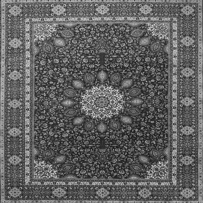 Serging Thickness of Medallion Gray Traditional Rug, tr2129gry