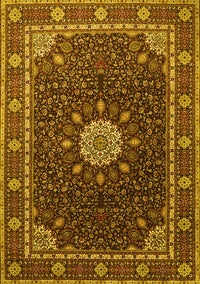 Medallion Yellow Traditional Rug, tr2129yw