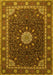 Medallion Yellow Traditional Rug, tr2129yw