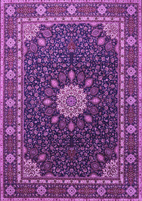 Medallion Purple Traditional Rug, tr2129pur