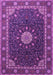 Medallion Purple Traditional Rug, tr2129pur