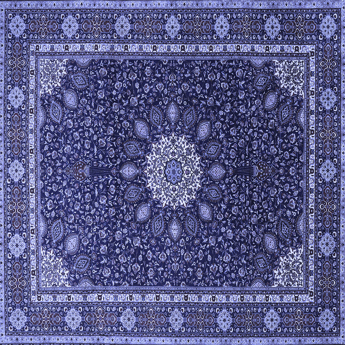 Square Medallion Blue Traditional Rug, tr2129blu