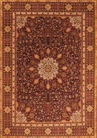 Medallion Orange Traditional Rug, tr2129org