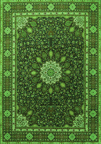 Medallion Green Traditional Rug, tr2129grn