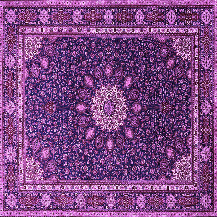 Square Medallion Purple Traditional Rug, tr2129pur