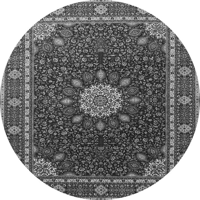 Square Medallion Gray Traditional Rug, tr2129gry