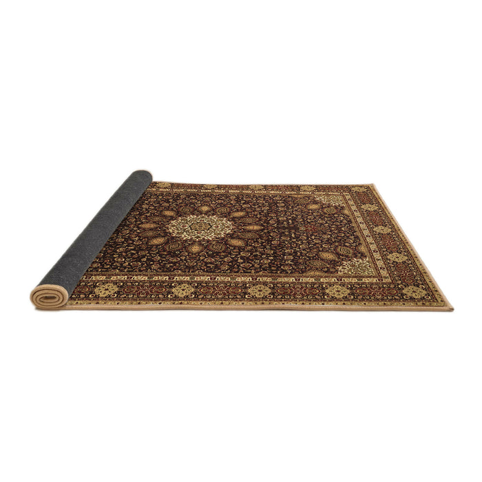 Sideview of Medallion Brown Traditional Rug, tr2129brn