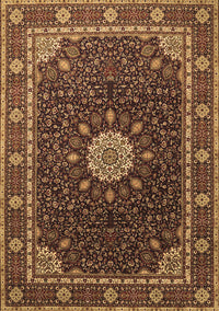 Medallion Brown Traditional Rug, tr2129brn