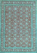 Machine Washable Persian Light Blue Traditional Rug, wshtr212lblu